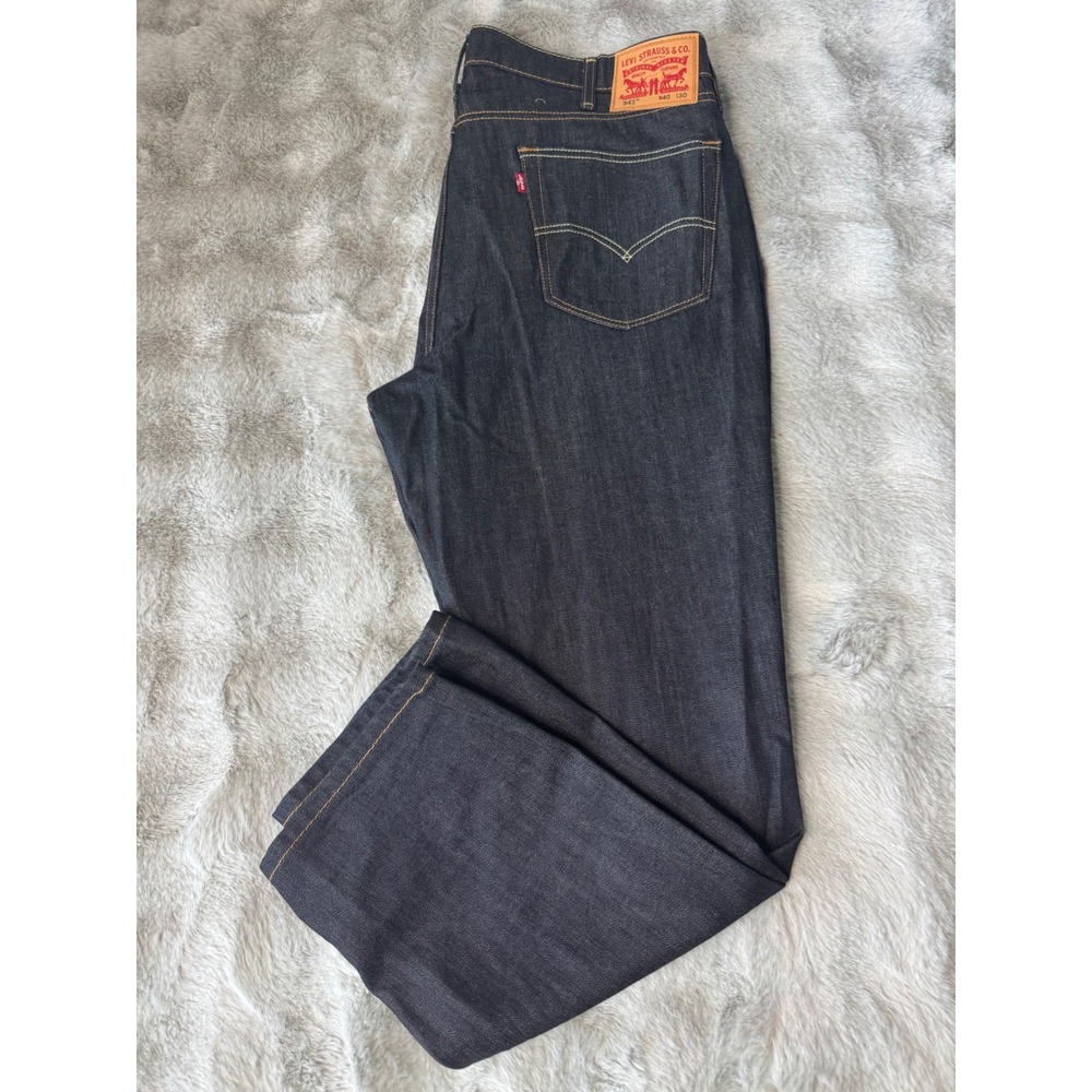Levis 541 Athletic Taper Jeans Mens 40x30 Dark Wash Indigo Blue Denim-0656